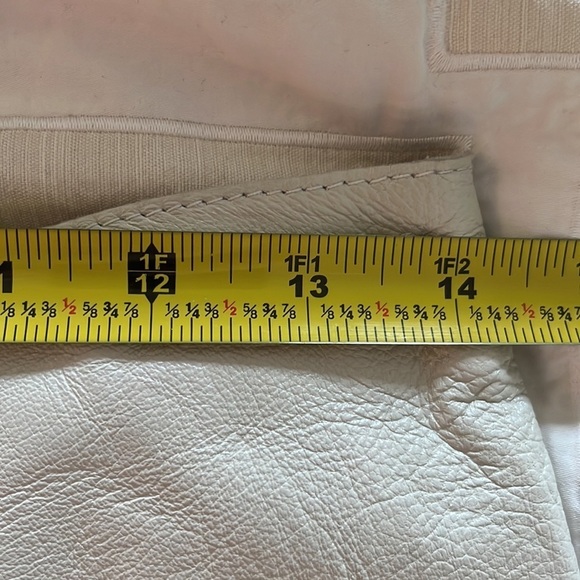 Blue Deep White Genuine Leather Pencil Skirt with Front Slit, NWT - Picture 12 of 16